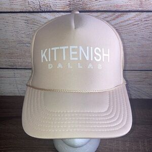Womens EUC Kittenish Dallas Tan Trucker Hat by OTTO